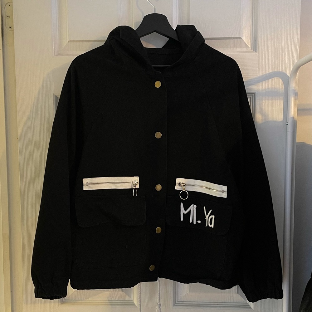 Black Hooded Jean Jacket